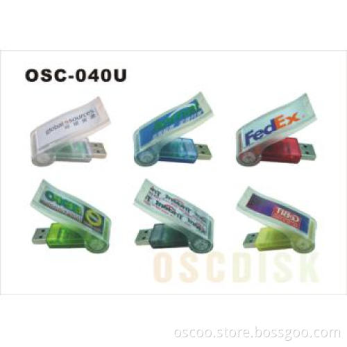 Whistle style USB flash drive with printed pictures inserted
